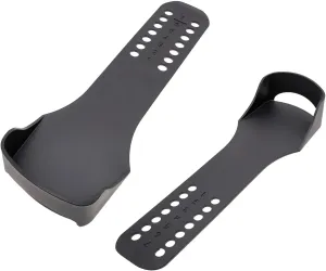 2Pcs Elliptical Machine Pedals Multipurpose with Holes Rowing Machine Pedals for Exercise Office Workout Sports Spare Parts, black
