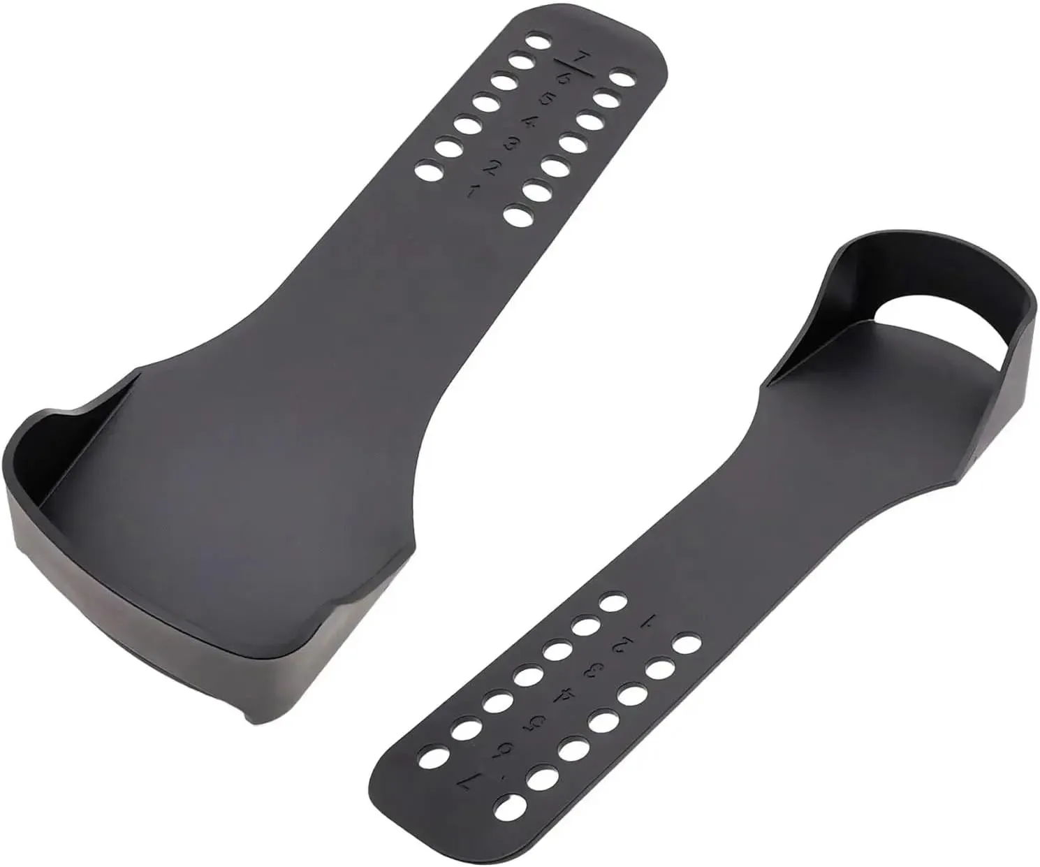 2Pcs Elliptical Machine Pedals Multipurpose with Holes Rowing Machine Pedals for Exercise Office Workout Sports Spare Parts, black