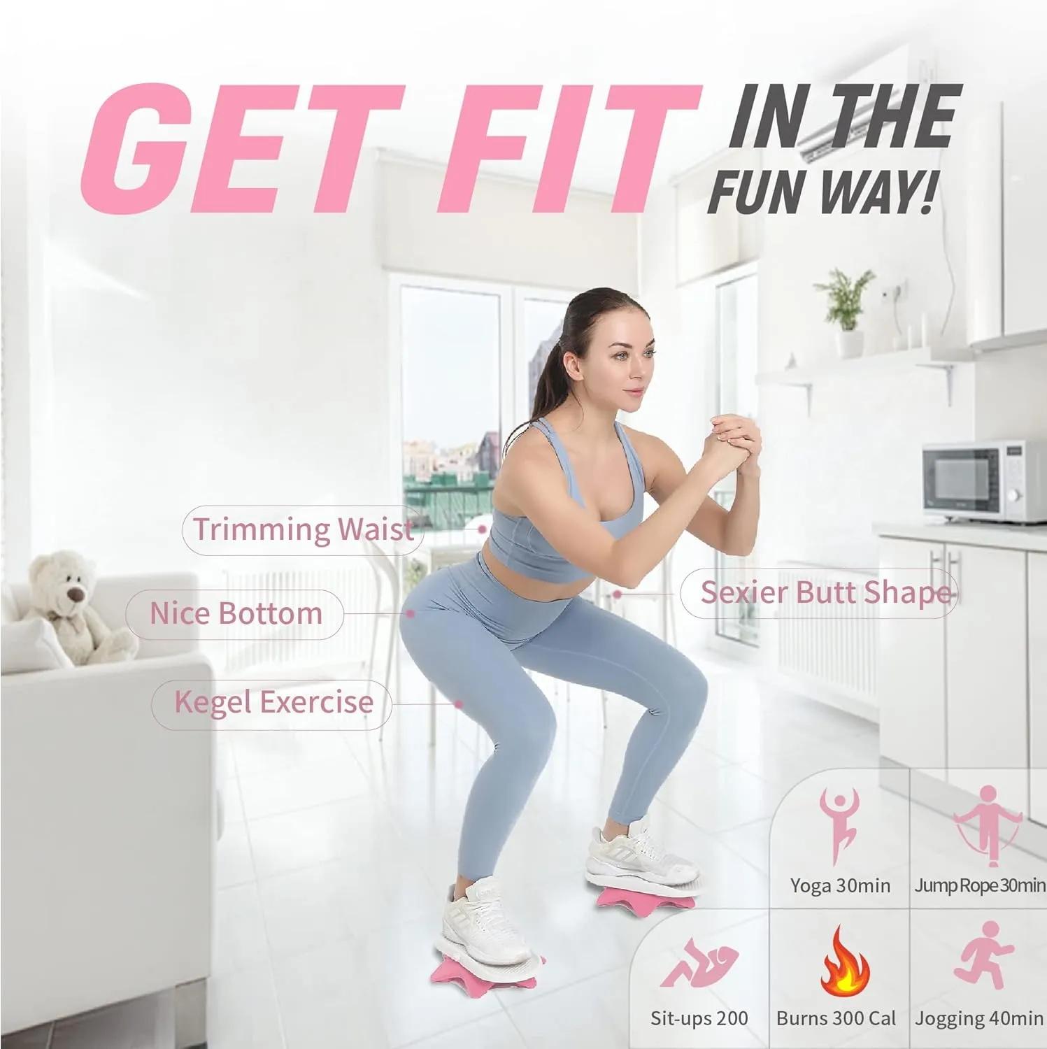 Ab Twister Board,Twister Exercise Board,Waist Twisting Disc-Ab Board Exercise,Twisting Stepper,Waist Trainer Trimmer,Ab Board-for Ab Exercise Abs Core,Slimming Waist Full Body Toning Workout Home Gym