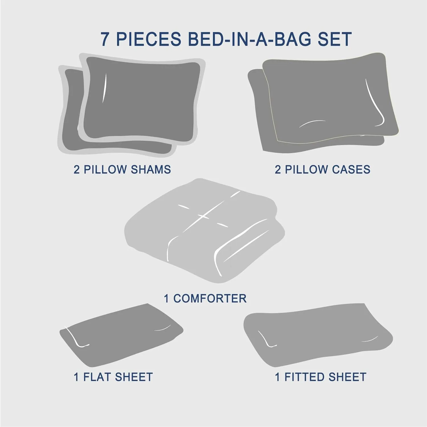 Anluoer Full Comforter Set 7 Pieces, Beige Tufted Bed in a Bag with Comforters, Pillow Shams, Pillowcases, Flat Sheet, Fitted Sheet - All Season Bedding