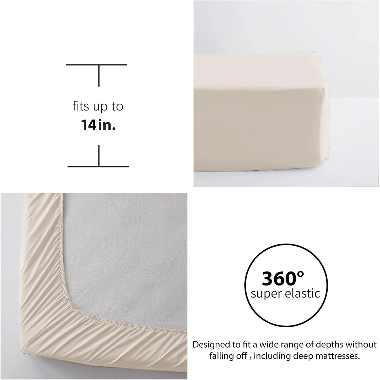 Anluoer Full Comforter Set 7 Pieces, Beige Tufted Bed in a Bag with Comforters, Pillow Shams, Pillowcases, Flat Sheet, Fitted Sheet - All Season Bedding