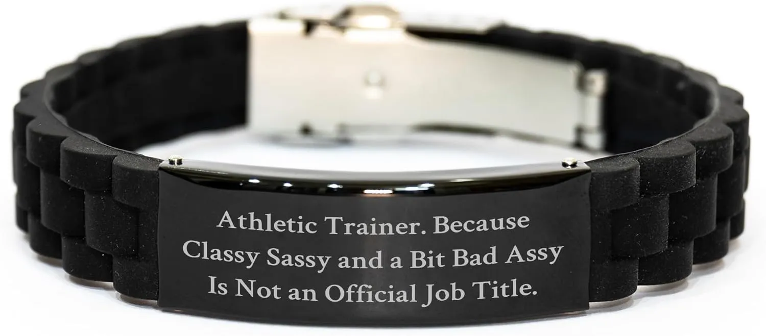 Athletic Trainer Gifts for Her - Classy Sassy And A Bit Fearlessy Adjustable Glide lock Clasp Birthday Unique Gift from Friend to Family