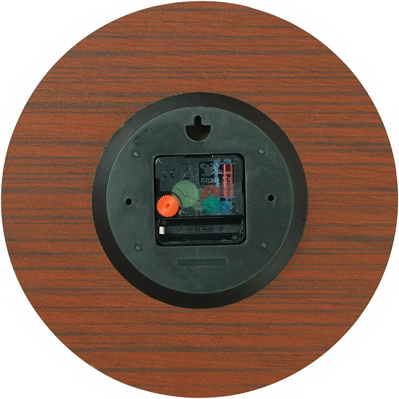 Basketball Court Wooden Round Wall Clock Retro Battery Operated Clocks Silent Non-Ticking Record Home Decor 30 * 30cm