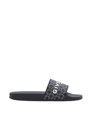 Black Slide Flat Sandals