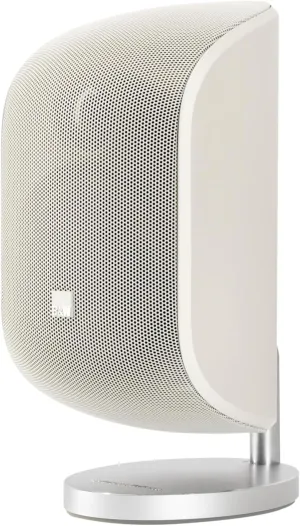 Bowers and Wilkins M-1 Satellite Speaker (1 Count) 4" Glass Fiber Midrange, 1" Aluminum Dome Tweeter, Use as Stereo Speaker or Center Channel in Your Surround Sound System, Matte White (Single)