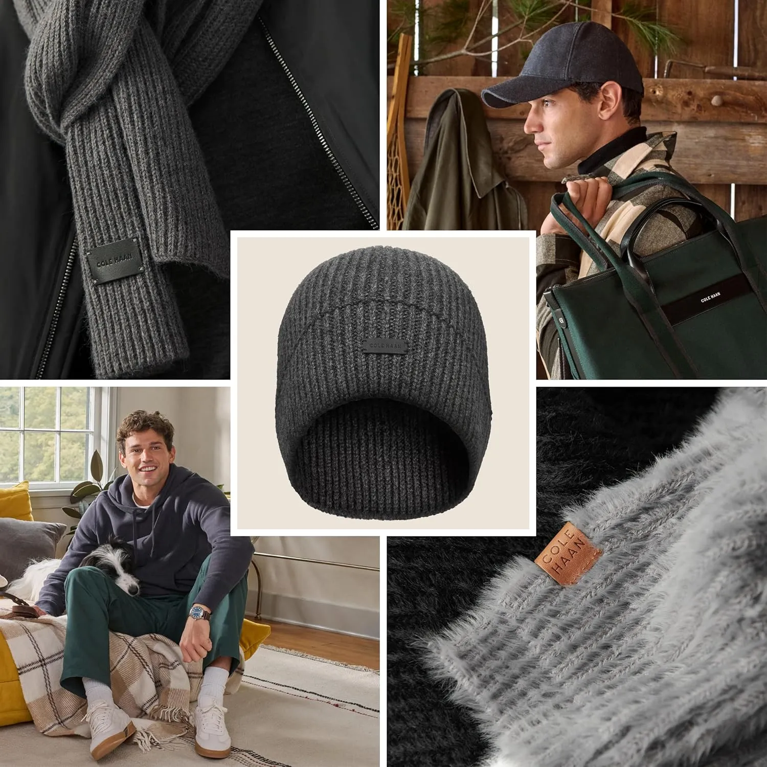 Cole Haan Knit Beanie for Men, One Size, No Cuff Design with Premium Comfort and Durable Quality for Everyday Style