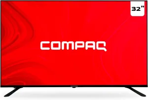 Compaq 32 inch Smart TV - Frameless HD Google TV with Bluetooth, Wi-Fi, Dolby Audio - Built-in Voice Control, 760p
