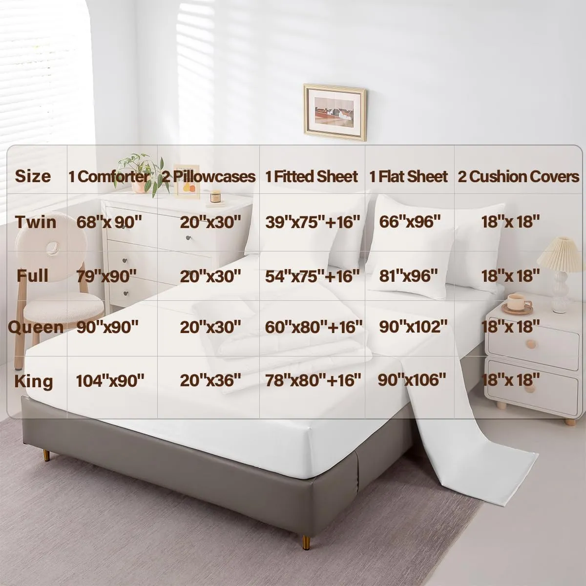 Feelyou Buffalo Bedding Set Queen Size Wild American Bison Comforter Set 7 Pieces 3D Wild Animal Wildlife Ranch North American Bed in a Bag for Khaki Bed Set with Comforter, Sheet Set, Pillowcases