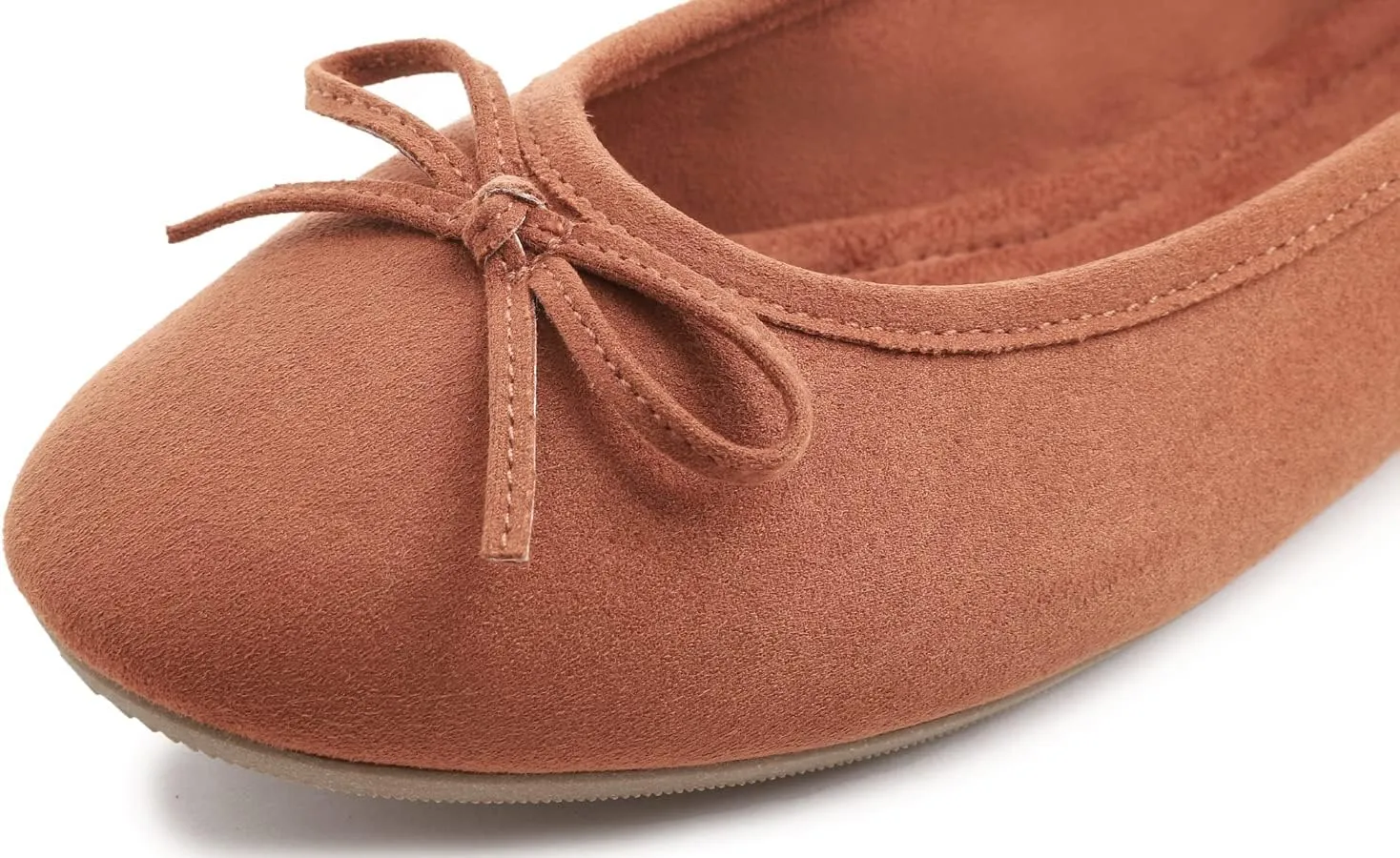 FEVERSOLE Women's Ultra Soft Colorful Memory Foam Cushioned Faux Suede Home Ballet Flats