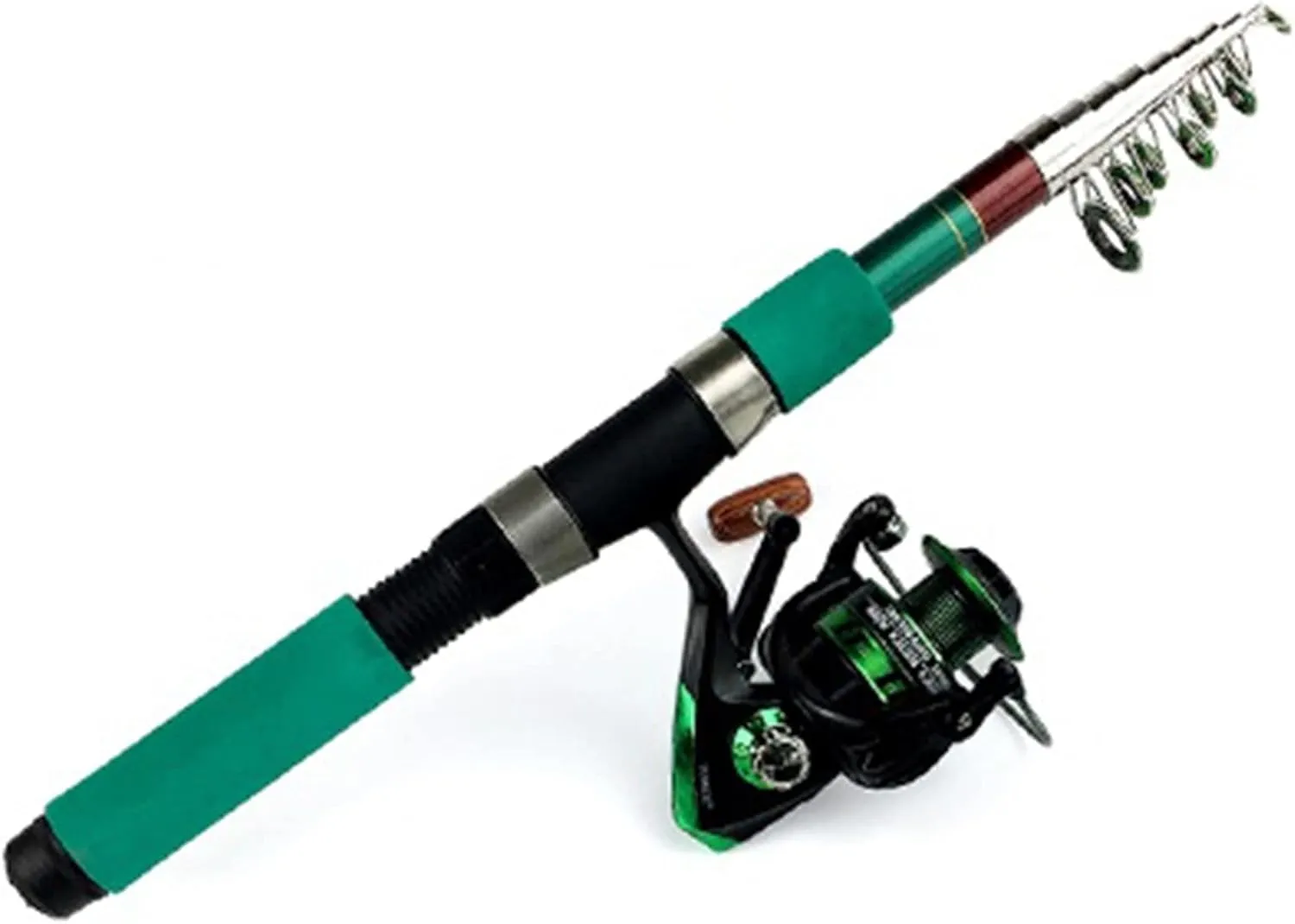 Fishing Rod Fishing Rod Combo Telescopic Fishing Rod and Spinning Fishing Reel Fishing Set Carp Fishing Rod Reel Kit Fishing Pole Kit(Rod with Black Reel,1.8 m)