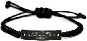 Fitness Trainer Rope Bracelet, Inspirational Quote - Figure It Out Yourself, Christmas Unique Gifts for Men or Women