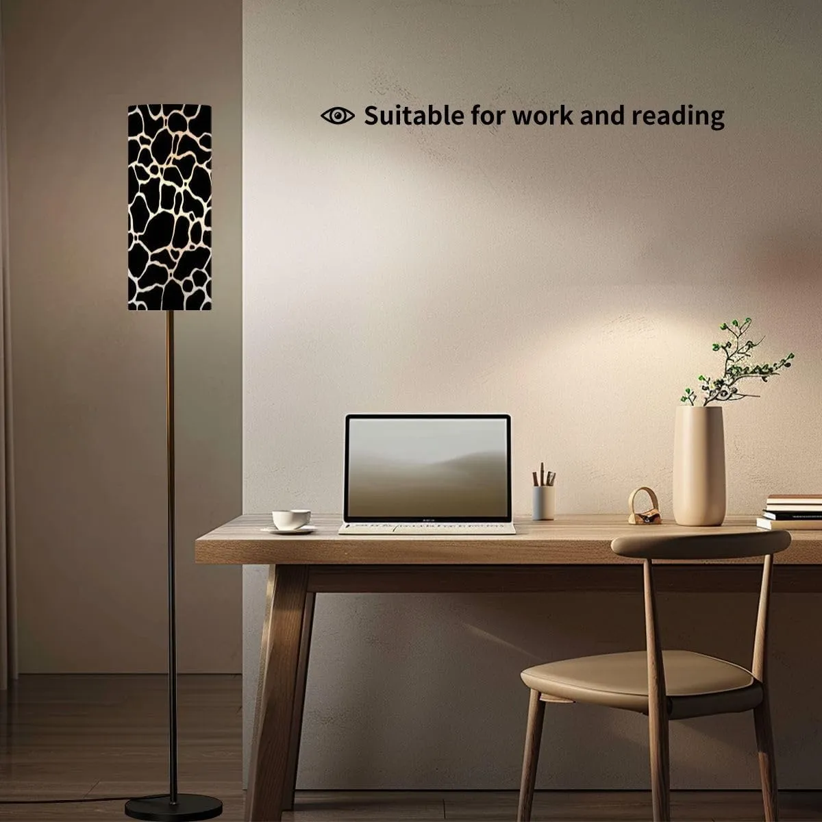 Floor Lamp for Living Room Black white surface seamless pattern Modern flat cartoon beach pool Light Stand Lamp with Remote Control Dimmable LED Tall Lamps for Bedrooms Reading Western Home Decor