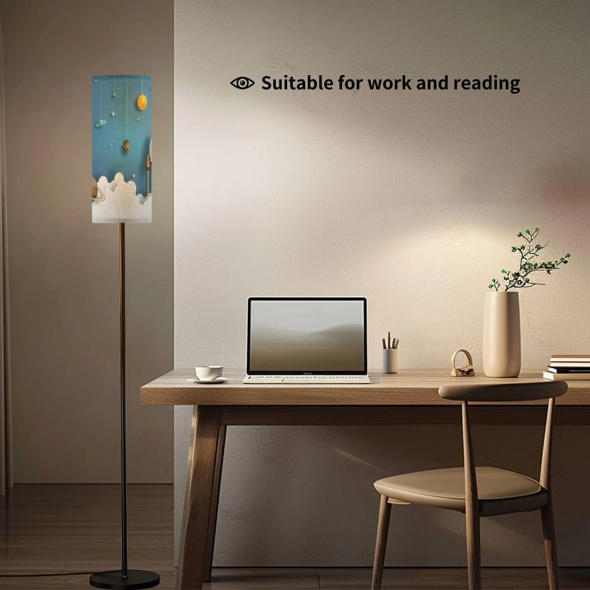 Floor Lamp for Living Room Paper Art Style Rocket Space Start up Flat Style Light Stand Lamp with Remote Control Dimmable LED Tall Lamps for Bedrooms Reading Western Home Decor