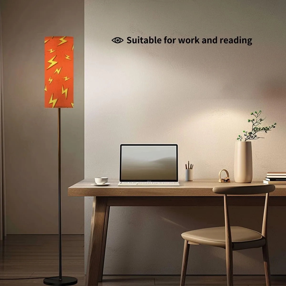 Floor Lamp for Living Room Seamless Bolt Icons Flat Design Illustrations illustrate Light Stand Lamp with Remote Control Dimmable LED Tall Lamps for Bedrooms Reading Western Home Decor