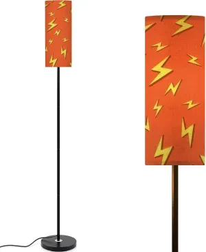 Floor Lamp for Living Room Seamless Bolt Icons Flat Design Illustrations illustrate Light Stand Lamp with Remote Control Dimmable LED Tall Lamps for Bedrooms Reading Western Home Decor