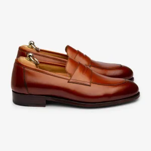Folded Penny Loafer - Tan - Rufer Last