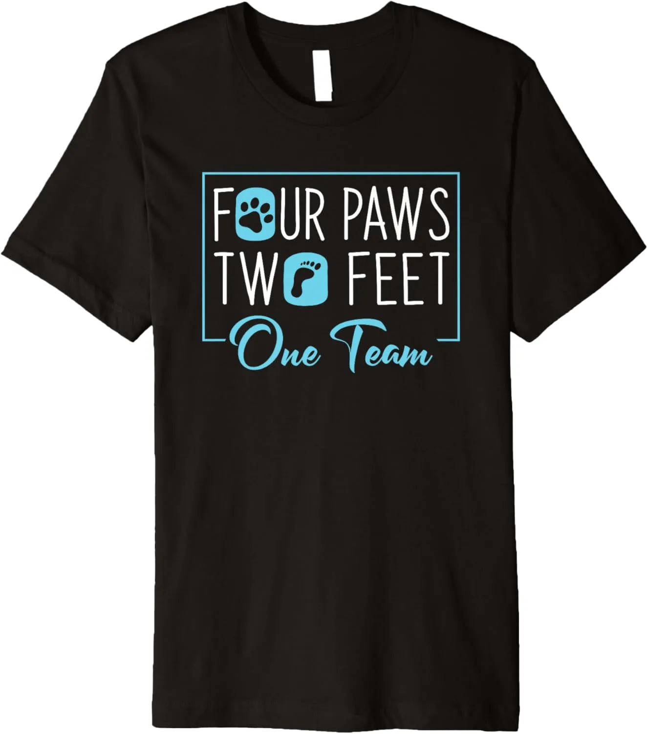 Four Paws Two Feet One Team - Cute Dog Trainer Premium T-Shirt