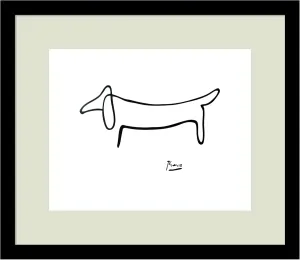Framed Art Print, 'Le Chien (The Dog)' by Pablo Picasso: Outer Size 15 x 13"