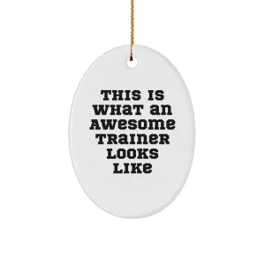 from - What Gifts to Great savings Gifts Trainer Oval Awesome Like Trainers Friends Is Christmas Delivery guarantee This Ornament, Trainer Awesome for Looks An