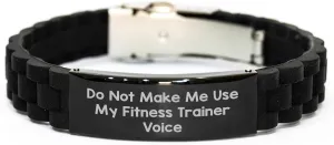 Funny Fitness Trainer Quote Glide lock Clasp Bracelet Gifts for Men from Friends on Christmas