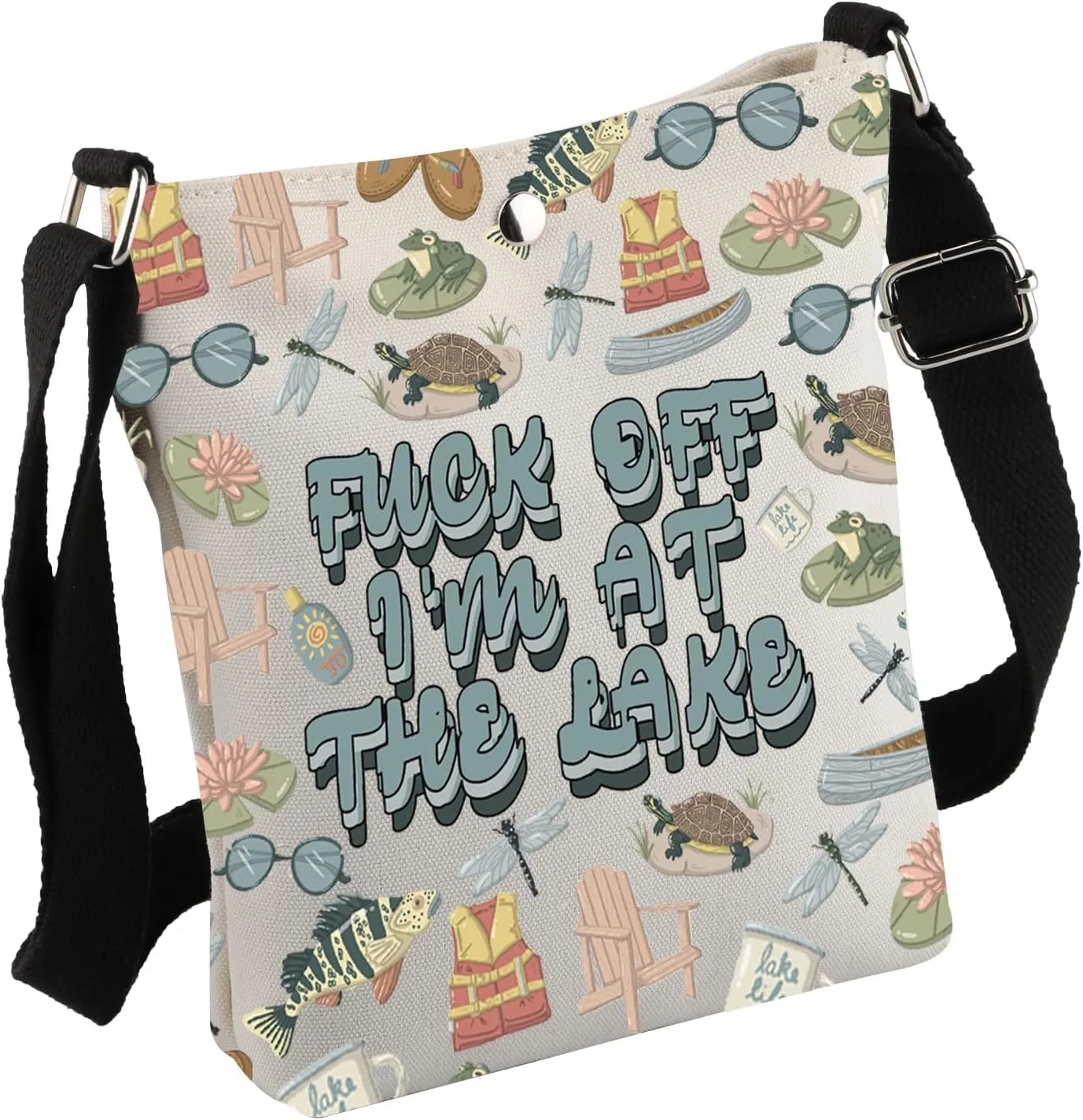Funny Lake Gift Lake Crossbody Bag Lake Life Gift Lake Lover Gift Lake House Gift Adventure Travel Gift for Hiker Camper