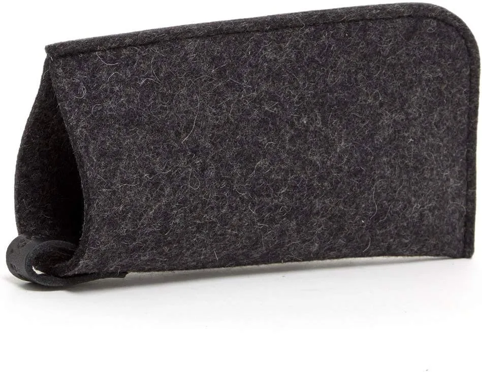Graf Lantz Protective Eyeglass Case, 100% Luxury Merino Wool Felt Scratch-Free Sleeve Polishes Glasses