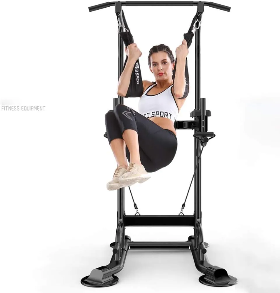 Household Horizontal Bar Household Indoor Pull-up Device Multi-function Parallel Bar Frame Sports Equipment Fitness Equipment Home Trainer (Color : Black with trainer)