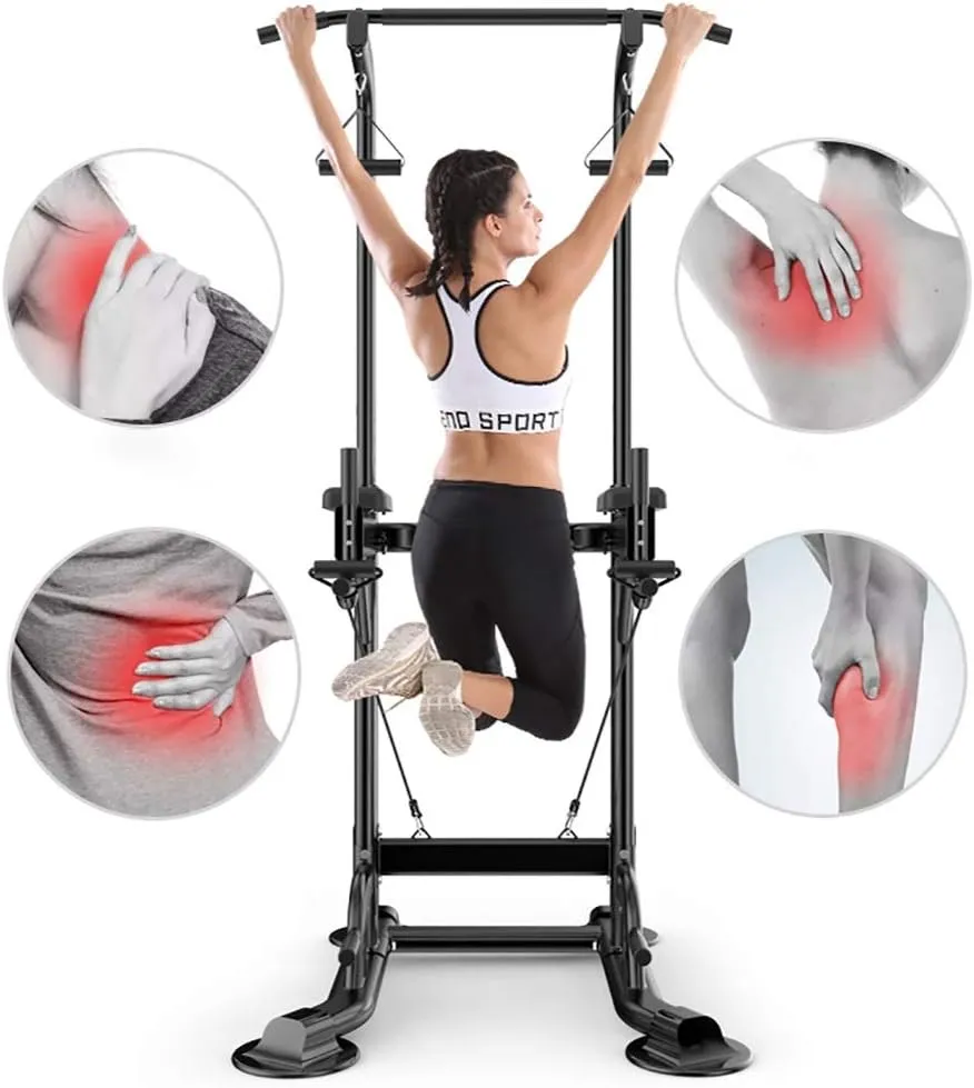 Household Horizontal Bar Household Indoor Pull-up Device Multi-function Parallel Bar Frame Sports Equipment Fitness Equipment Home Trainer (Color : Black with trainer)