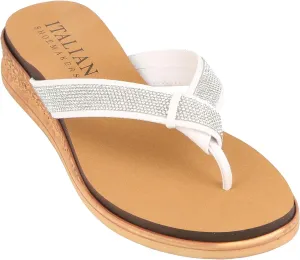 ITALIAN Shoemakers Womens Rebie Sandals 6 White