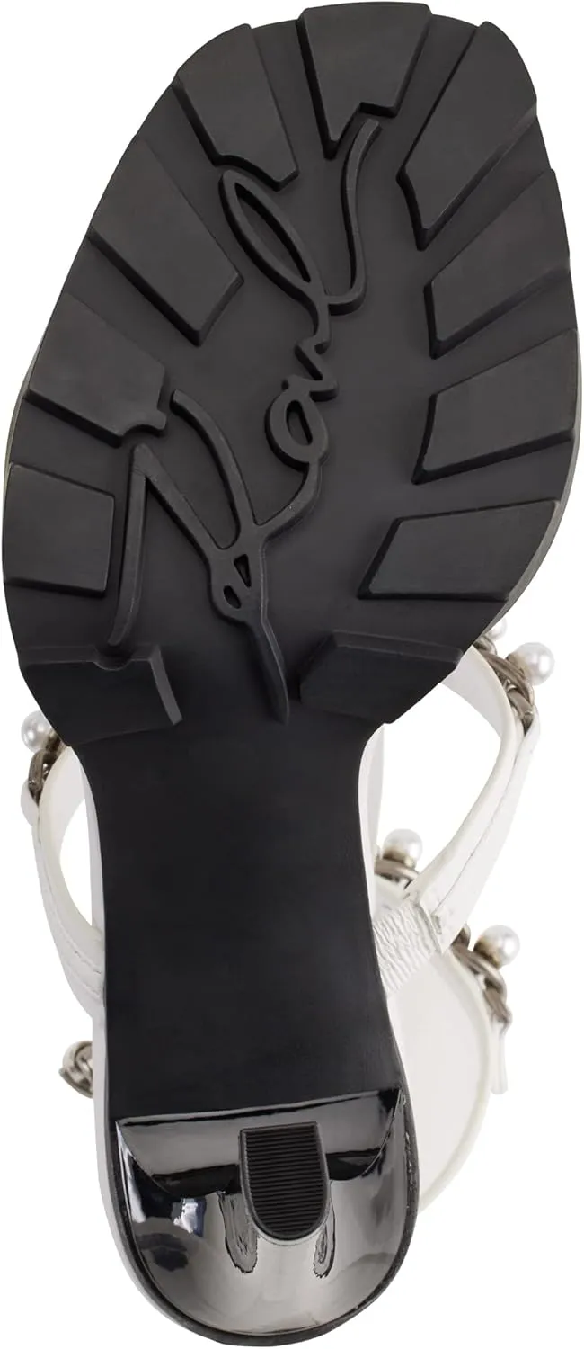 KARL LAGERFELD Women's Midge T-Strap Studded Heel Sandal