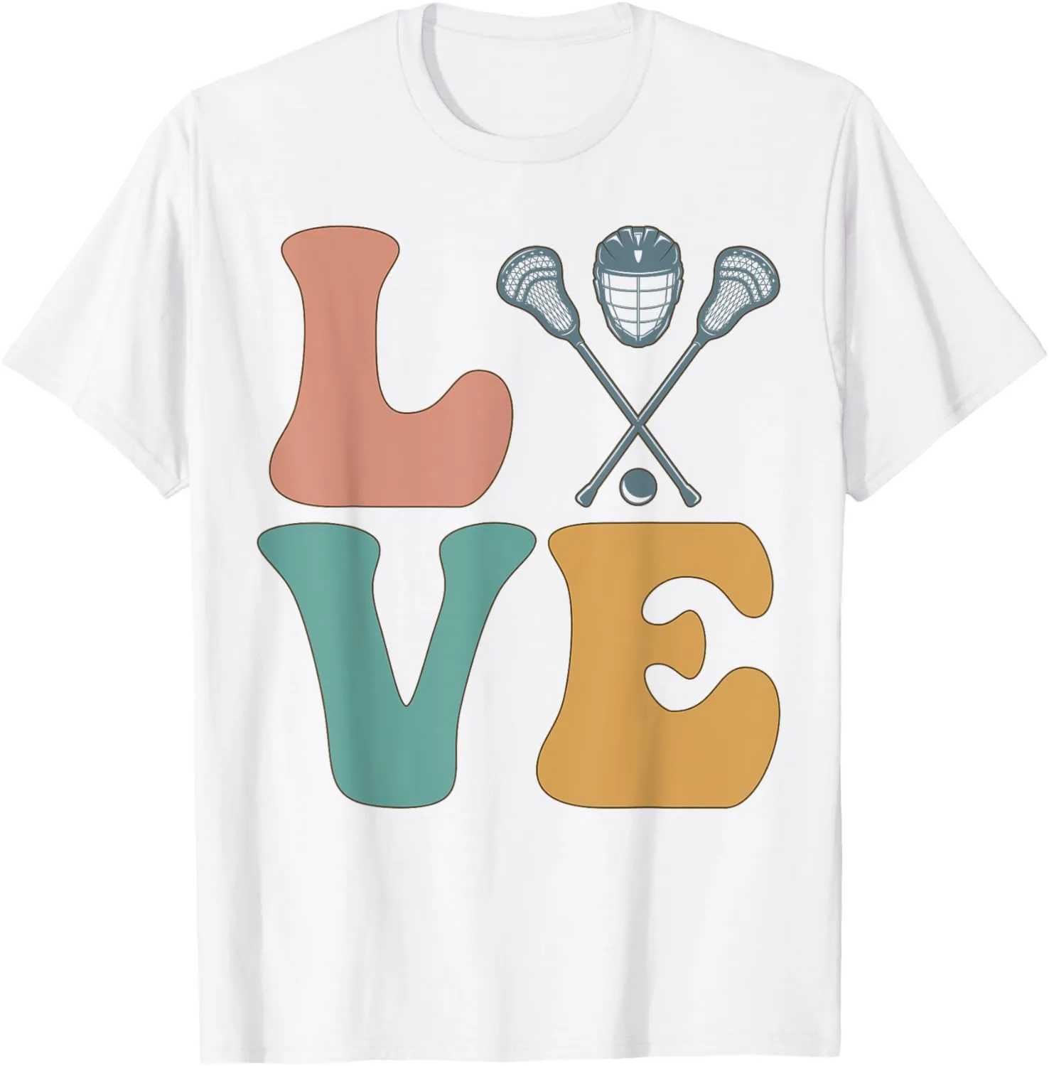 Lacrosse Player Lax Coach Team Trainer LOVE T-Shirt