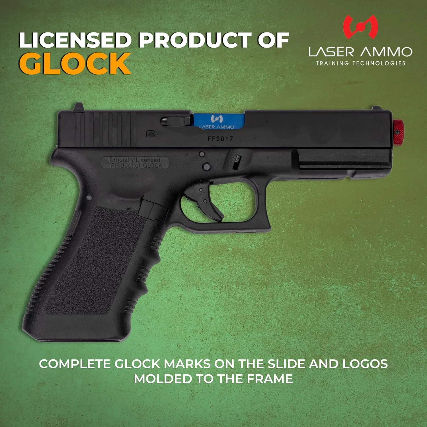 Laser Ammo G17 G19 Recoil Enabled SureStrike Training Laser Device (Class I, 3.5mW) for use with Training Targets and Systems
