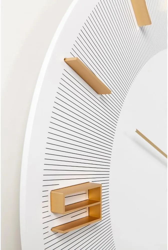 Leonardo Wall Clock White/Gold, One Size