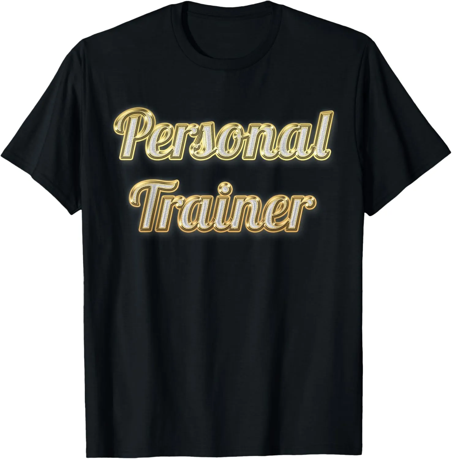 Luxury Gold Personal Trainer Bling Bling T-Shirt