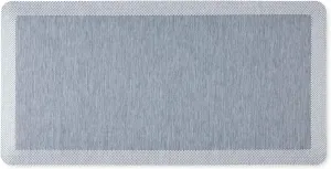 Martha Stewart Mira Modern Heathered Anti-Fatigue Air-Infused Kitchen Mat, Blue, 19.6"x39"