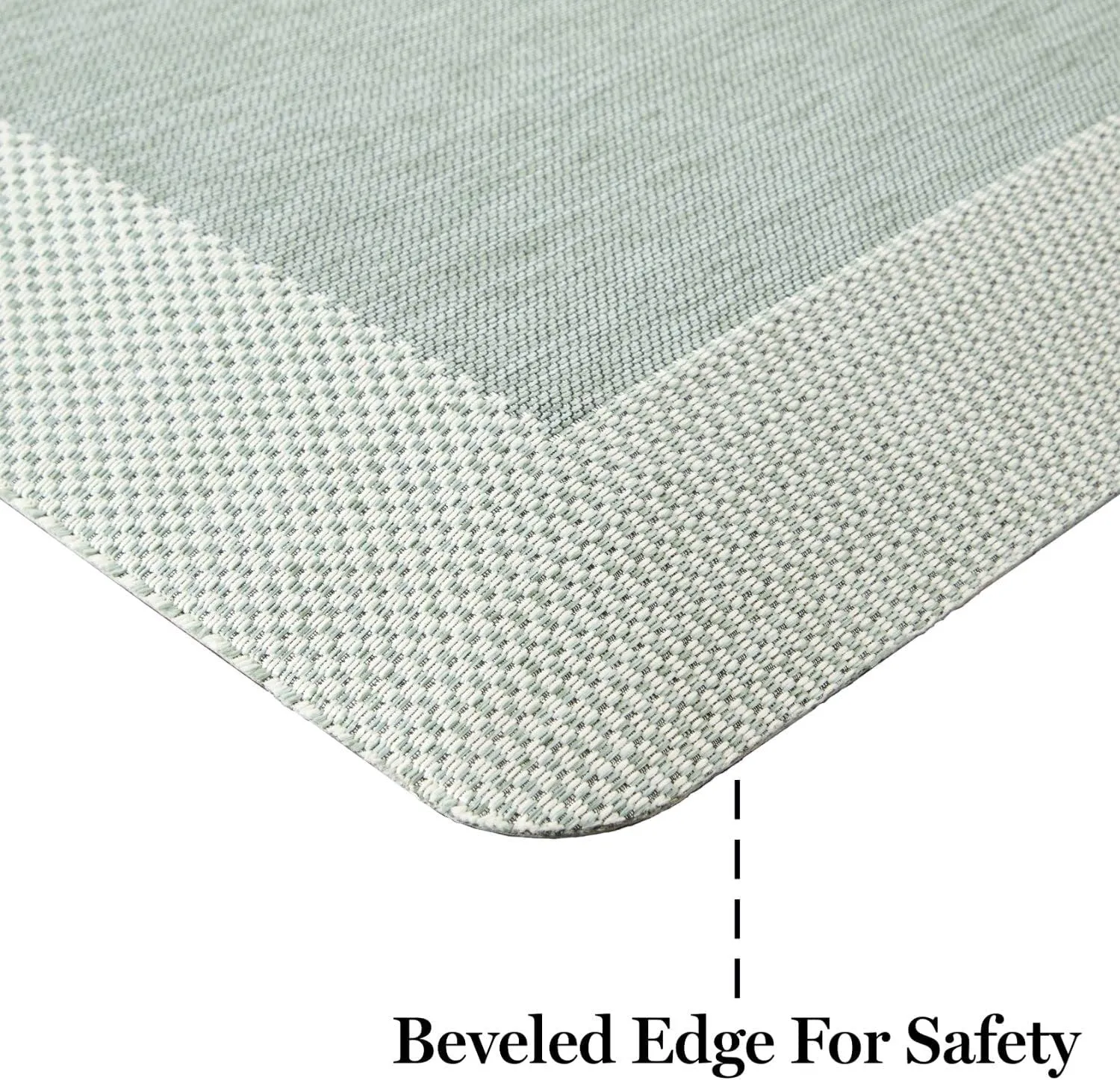 Martha Stewart Mira Modern Heathered Anti-Fatigue Air-Infused Kitchen Mat, Mint Green, 19.6"x39"