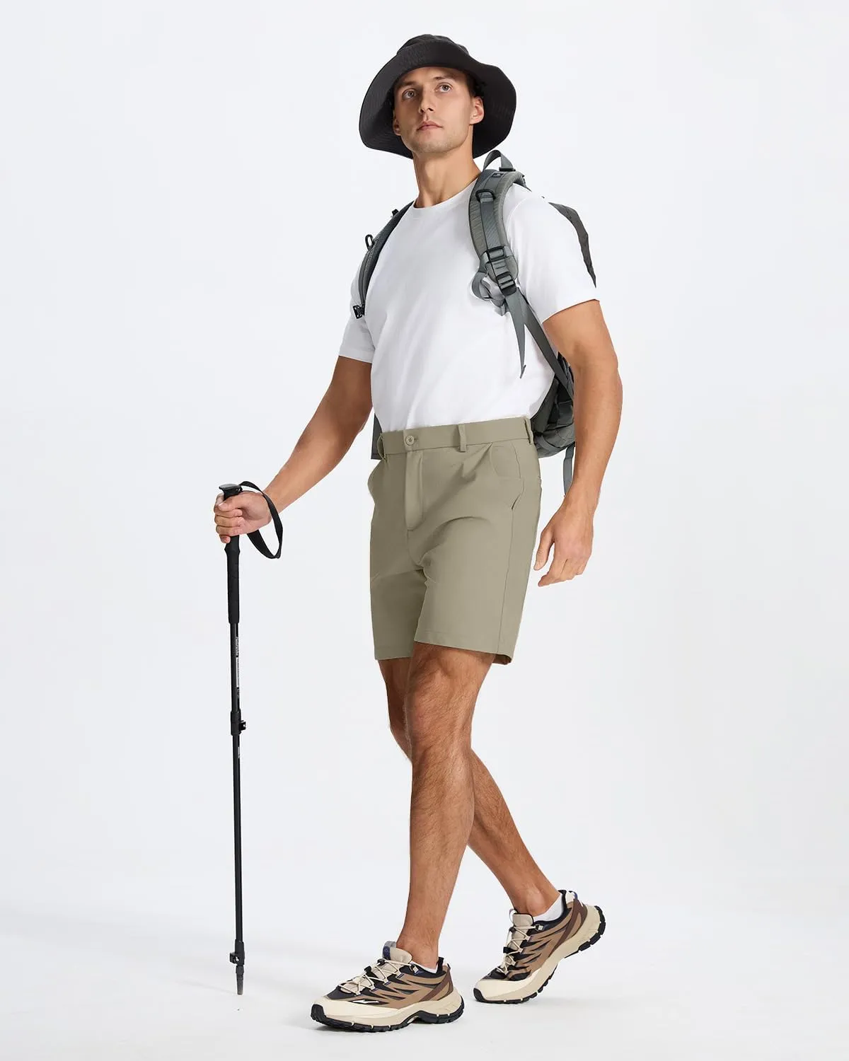 Men's Classic Fit 7/9/11 Inch Golf Shorts Lightweight Long Stretch Hiking Short with 4 Pockets for Casual Work