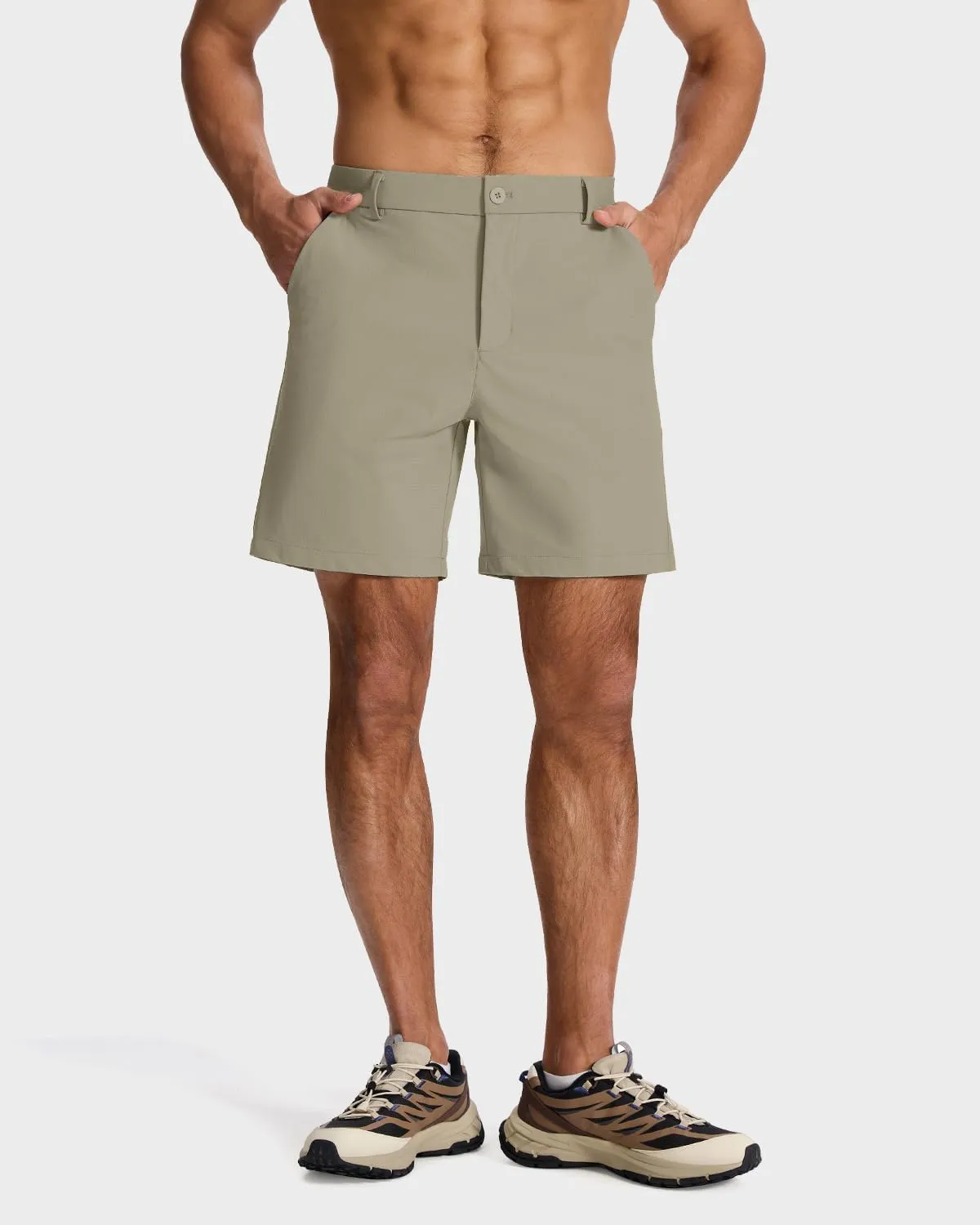 Men's Classic Fit 7/9/11 Inch Golf Shorts Lightweight Long Stretch Hiking Short with 4 Pockets for Casual Work