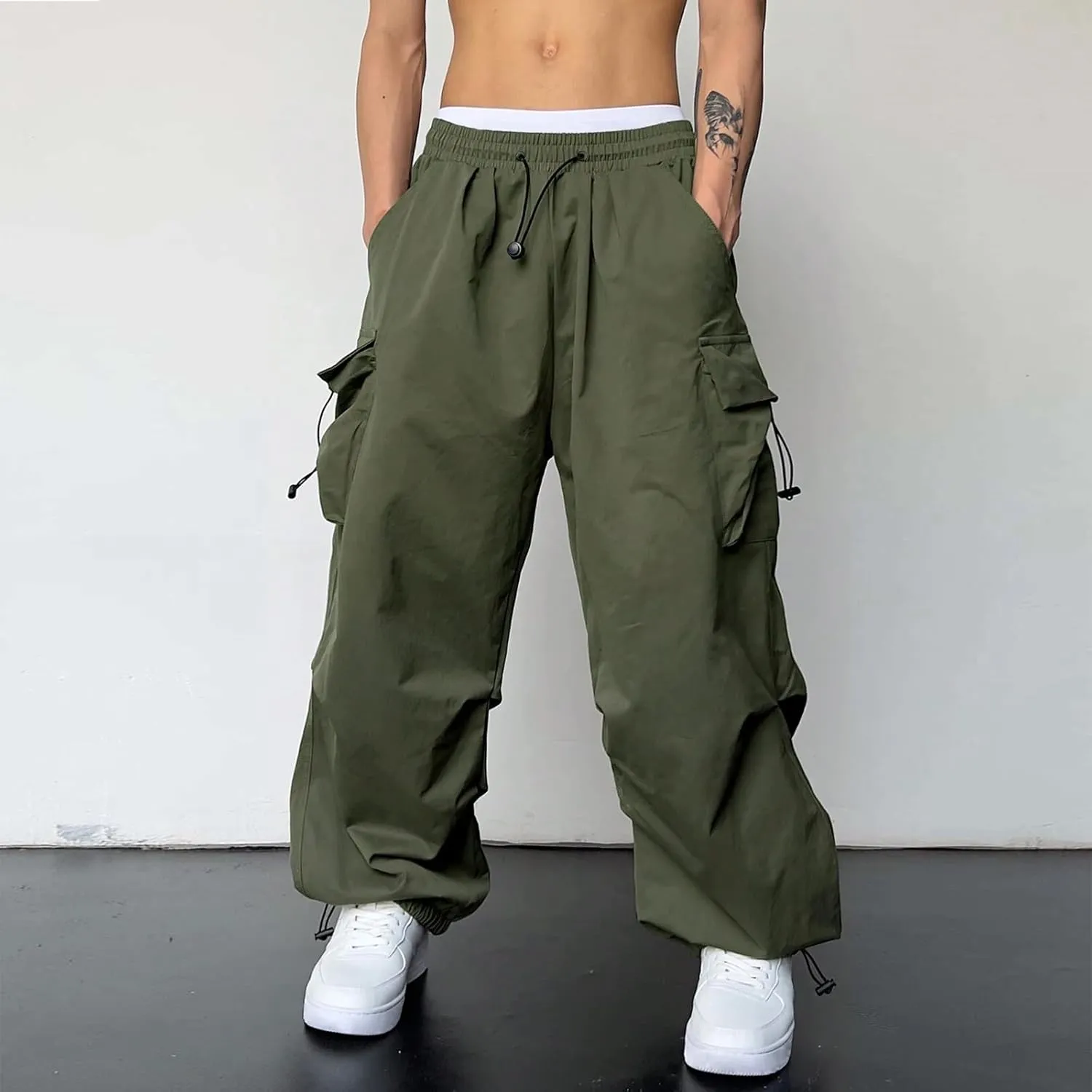 Men's Lightweight Jogging Pant Pull-On Work Joggers Baggy Sports Casual Sweatpants Yoga Long Pants