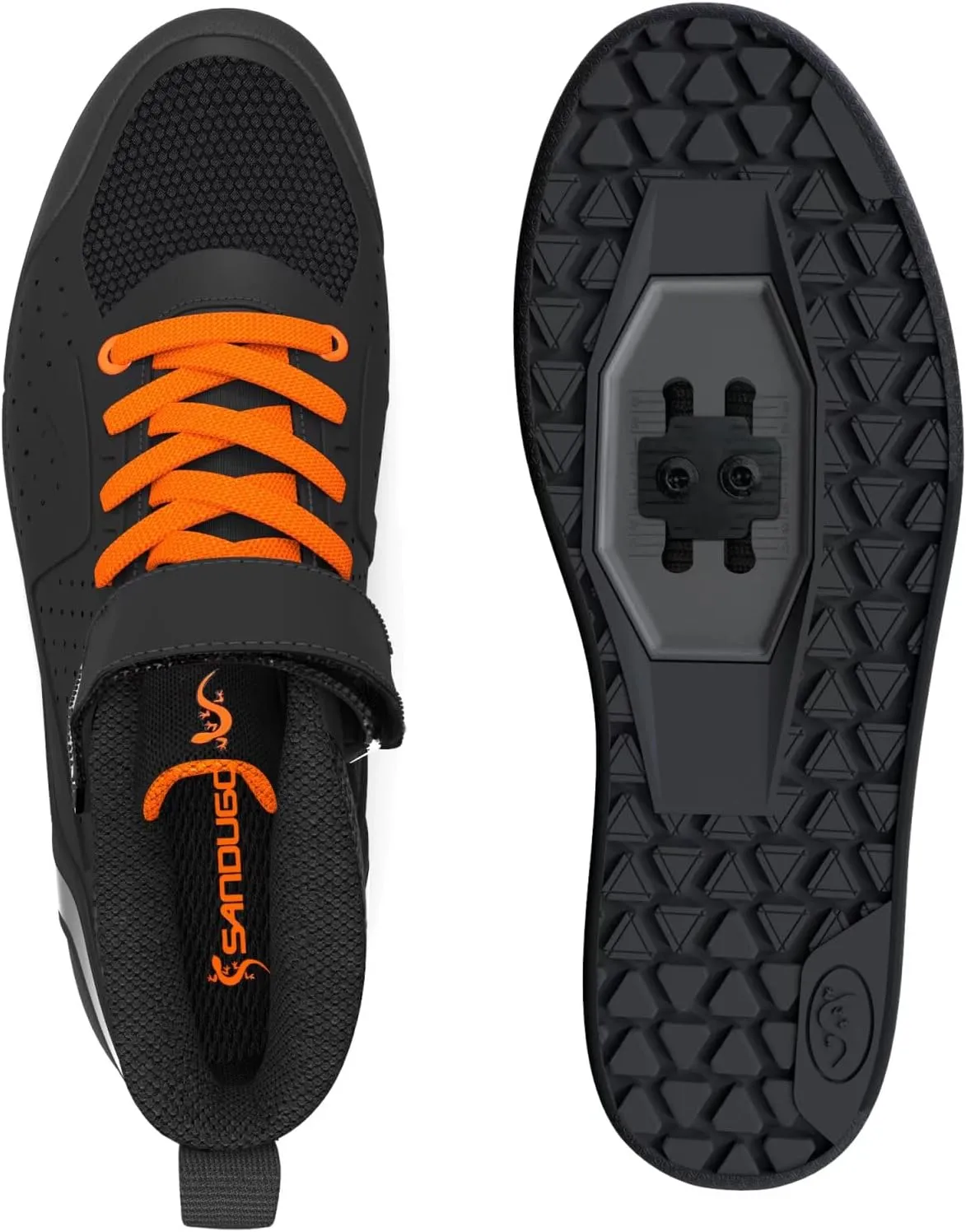 Mens MTB Mountain Bike SPD Cycling Shoes,Suitable Mountain Biking DH Enduro, Compatible All 2 Bolts Pedals,Black