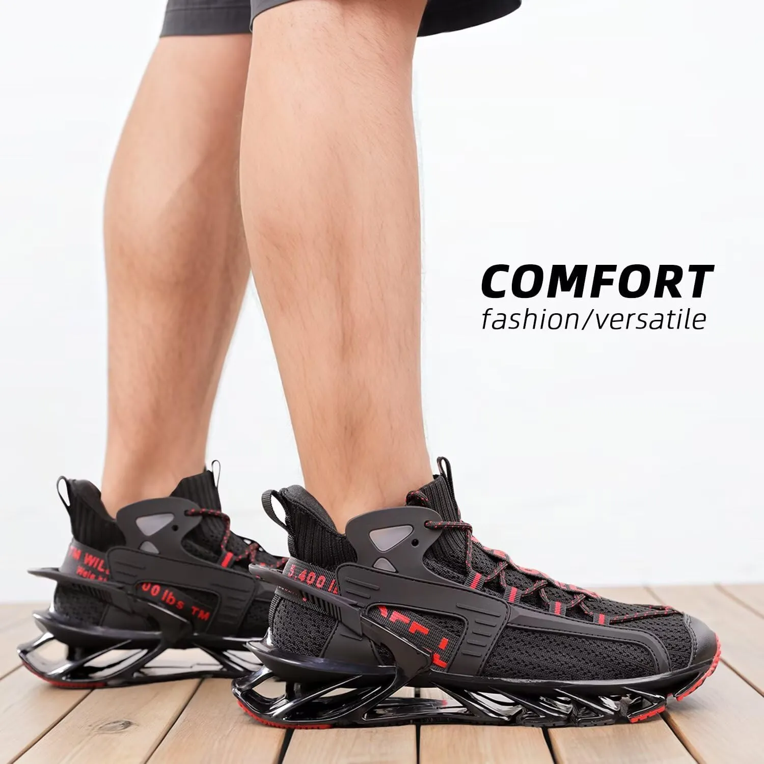 Men's Walking Running Shoes Blade Tennis Casual Fashion Sneakers Comfort Non Slip Sport Athletic Trainer