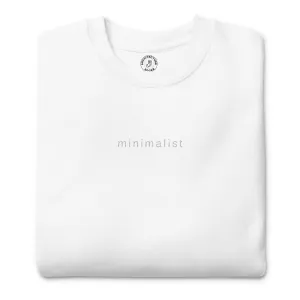 minimalist embroidered sweatshirt