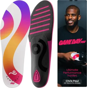 MOVE Game Day Pro- Ultimate Performance Sports Insoles for Basketball, Volleyball, Football, Tennis, Athletics, Baseball, Running, and Active Lifestyle. Extra Shock Absorption (M 13-13.5/WM 14.5-15)