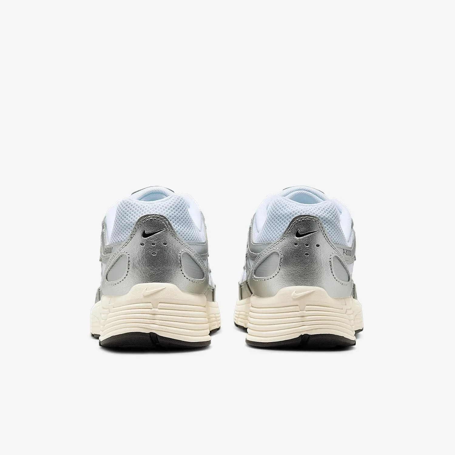 Nike P-6000 Shoes (CD6404-105, White/Metallic Silver/Flat Silver/Black)