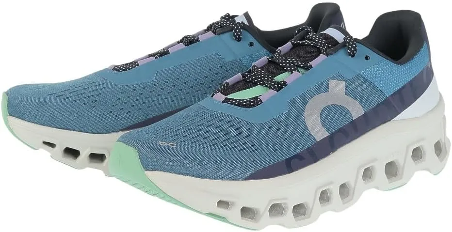 On Men's Cloudmonster 1 Running Shoes, Dust/Vapor, 10.5 US
