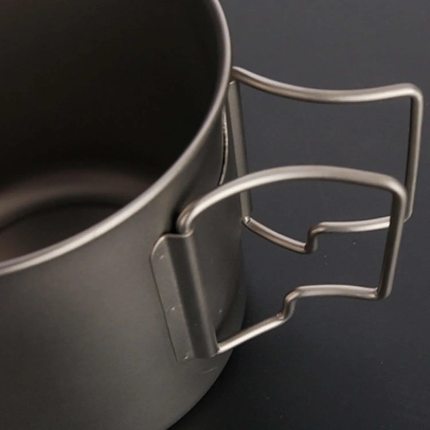 Outdoor camping titanium mug with lid mug camping folding cup 2PCS(101-200ml)