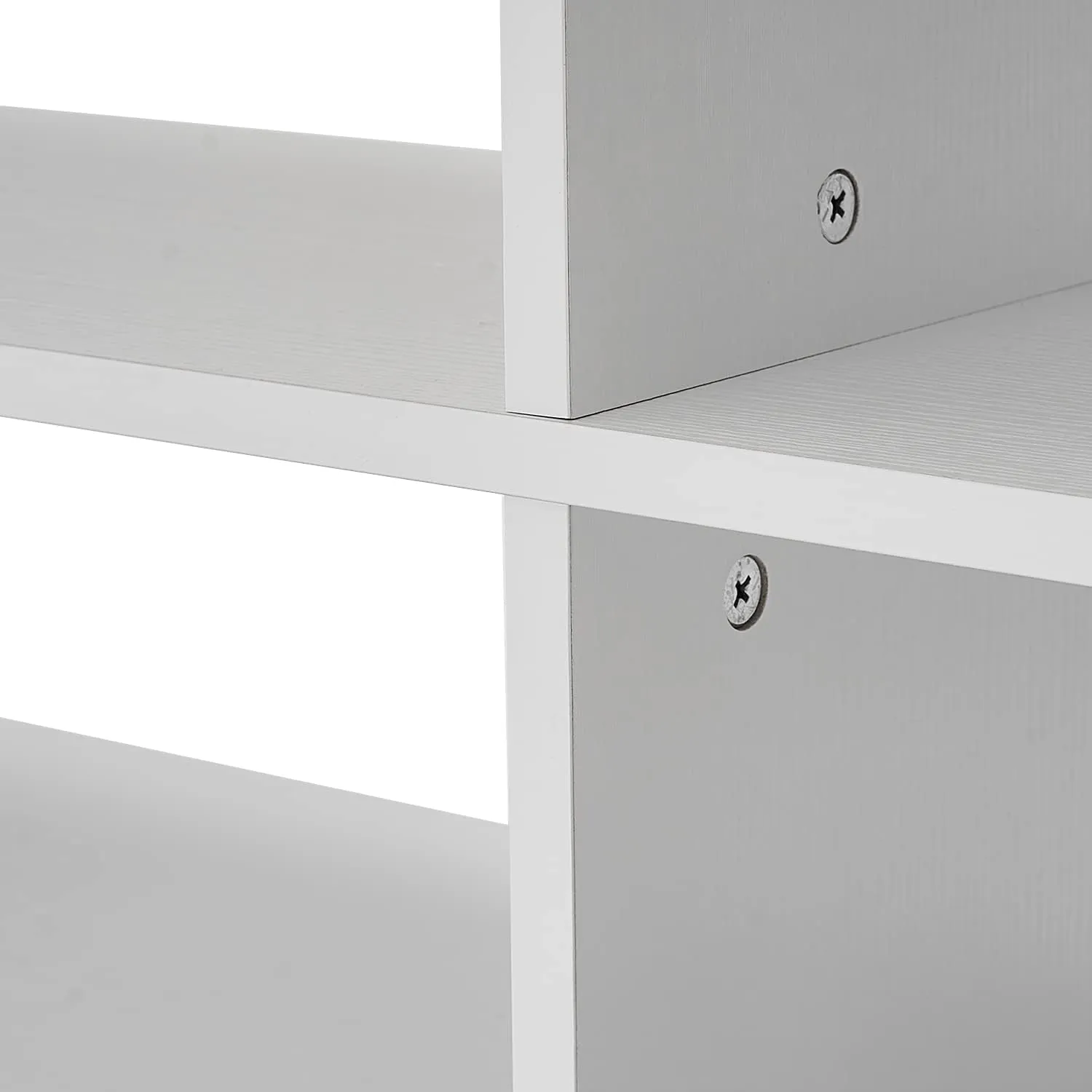 Panana TV Stand, Entertainment Center 4 Cubby Television Stands Cabinet Media Sideboard with 4 Open Shelves Farmhouse TV Media Console Table for TVs up to 50 Inches (43 Inches White)