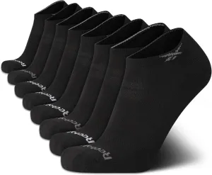 Reebok Mens Low Cut Socks - 8 Pack Stretch Performance Basic No Show - Flat Athletic Socks for Men (Shoe Size 6-12.5)