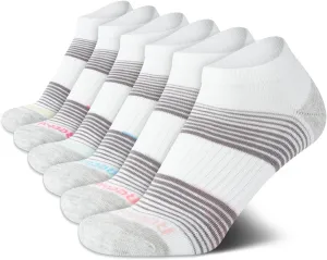 Reebok Womens Low Cut Socks - 6 Pack Cushioned Performance Stretch Moisture Wicking Athletic No Show Socks for Women (4-10)
