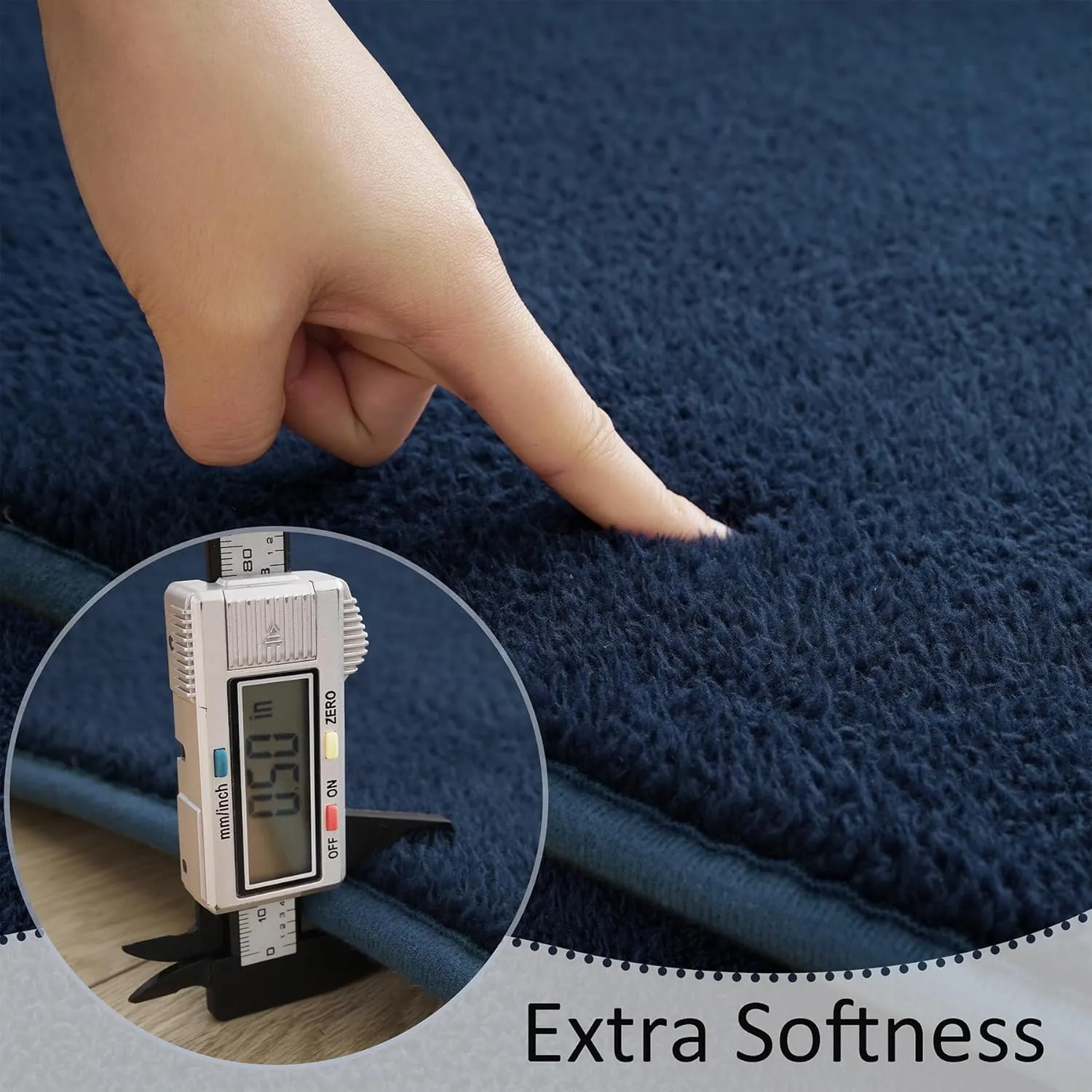Royal Blue Rugs for Living Room,Minimalist Area Rugs 4x6,Soft Memory-foam Rugs for Bedroom,Thicked Rugs for Men Boys Girls Kids Nursery Room,Washable Dorm Apartment Rug Floor Carpets